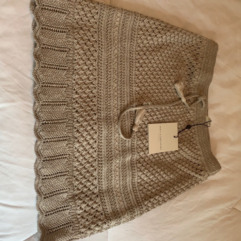 Spell & The Gypsy Metallic crochet mini skirt